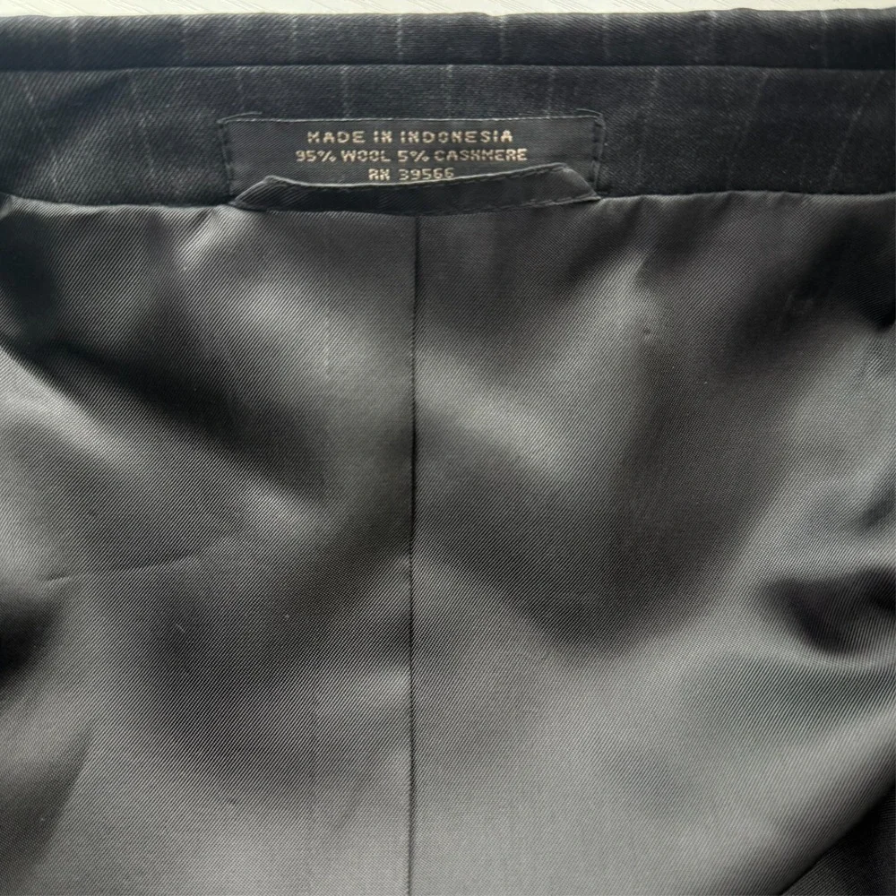 Petrocelli Roger Stuart Mens Black Suit 50L Wool Cashmere Blazer Pants Classic